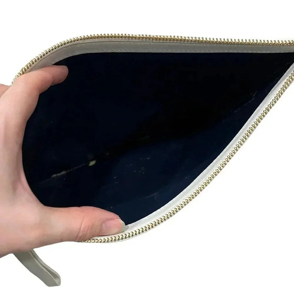 Mansur Gavriel White Leather Clutch Purse - Picture 7 of 7